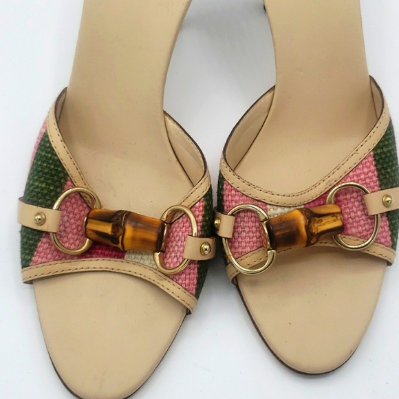 Gucci size 9B color pink green & tan 100% AUTHENTIC USED ITEM - Picture 4 of 8